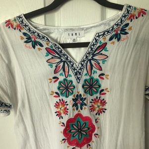 White embroidered cover up